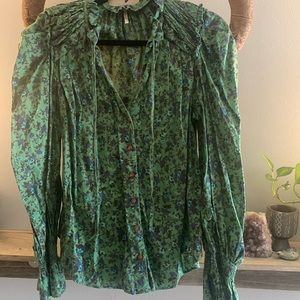 Free People Floral blouse